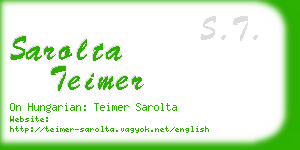 sarolta teimer business card
